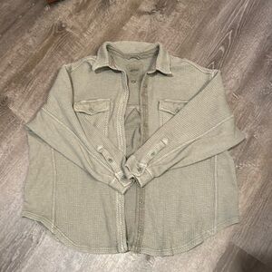 Aerie Lumber Jane Waffle Shirt - Size Med